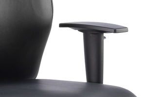 Onyx Ergo Posture Chair Black Soft Bonded Leather Without Headrest With Arms Image 16