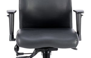 Onyx Ergo Posture Chair Black Soft Bonded Leather Without Headrest With Arms Image 18