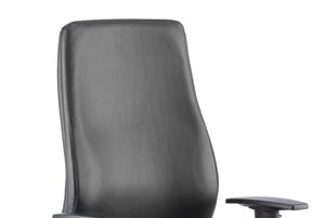 Onyx Ergo Posture Chair Black Soft Bonded Leather Without Headrest With Arms Image 19