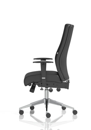 Onyx Ergo Posture Chair Black Soft Bonded Leather Without Headrest With Arms Image 5