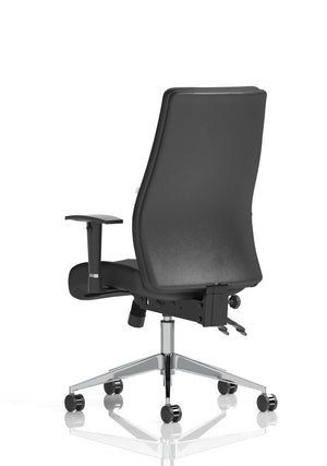 Onyx Ergo Posture Chair Black Soft Bonded Leather Without Headrest With Arms Image 6