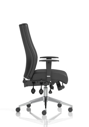 Onyx Ergo Posture Chair Black Soft Bonded Leather Without Headrest With Arms Image 9