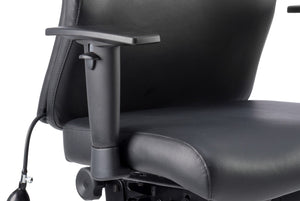 Onyx Ergo Posture Chair Black Soft Bonded Leather Without Headrest With Arms Image 15