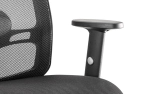 Portland Task Operator Chair Black Back Black Airmesh Seat With Arms Image 4