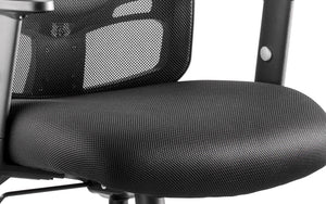 Portland Task Operator Chair Black Back Black Airmesh Seat With Arms Image 9