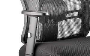 Portland Task Operator Chair Black Back Black Airmesh Seat With Arms Image 5