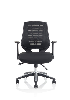 Relay Task Operator Chair Airmesh Seat Black Back With Arms Image 3
