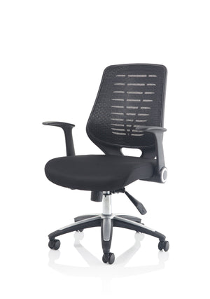 Relay Task Operator Chair Airmesh Seat Black Back With Arms Image 4