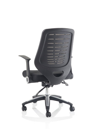 Relay Task Operator Chair Airmesh Seat Black Back With Arms Image 6