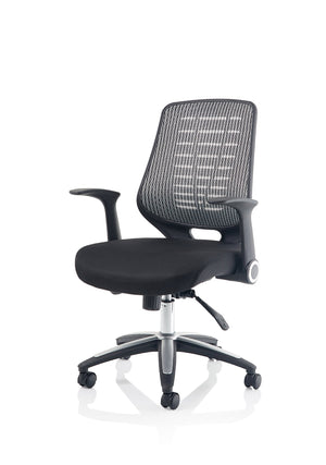 Relay Task Operator Chair Airmesh Seat Silver Back With Arms Image 4