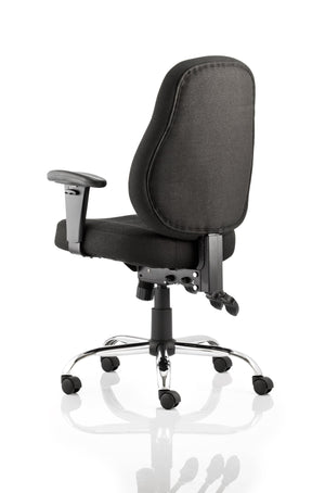 Storm Task Operator Chair Black Fabric With Arms Image 3