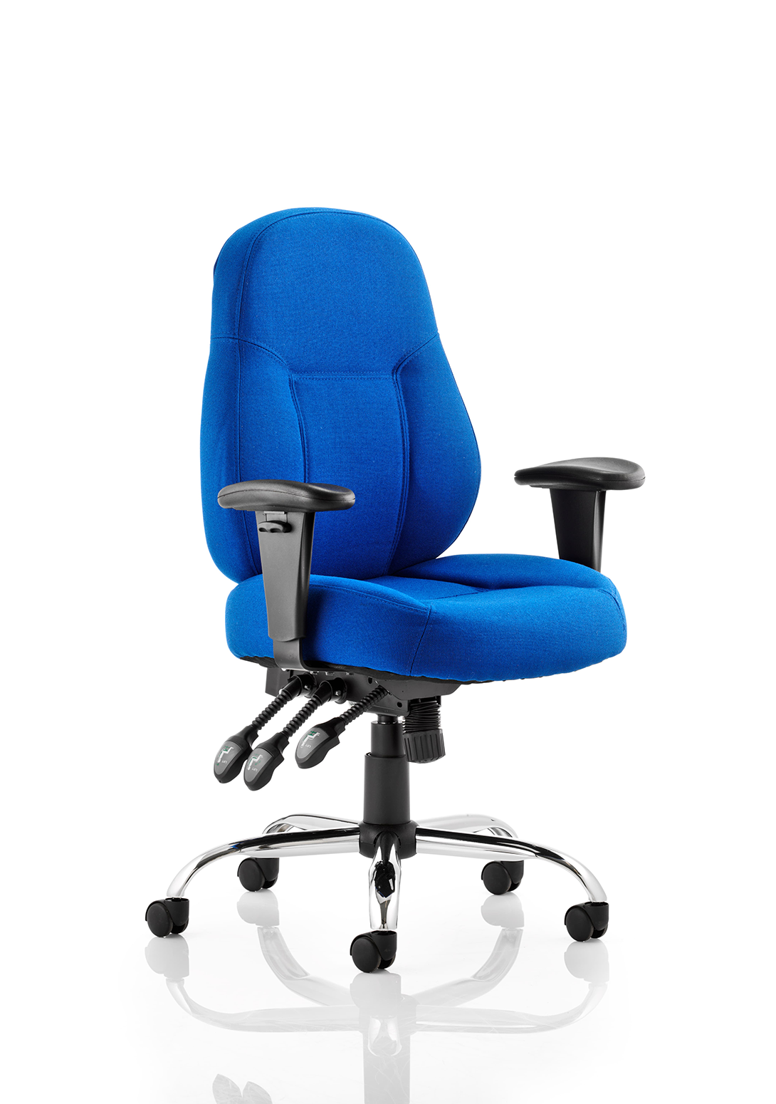 Storm Task Operator Chair Black Fabric With Arms 