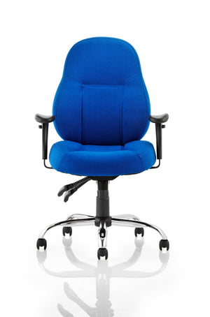Storm Task Operator Chair Blue Fabric With Arms Image 6