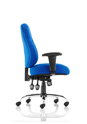 Storm Task Operator Chair Blue Fabric With Arms Image 3