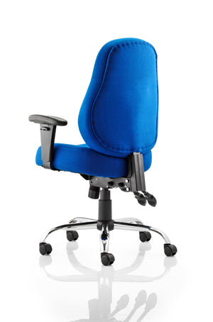 Storm Task Operator Chair Blue Fabric With Arms Image 5