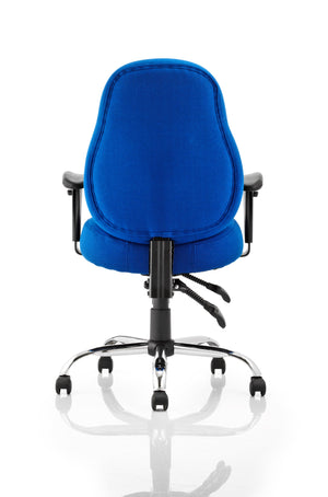 Storm Task Operator Chair Blue Fabric With Arms Image 4