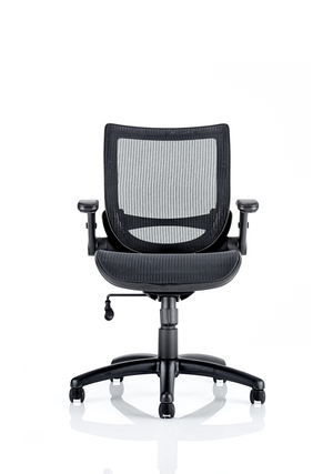 Fuller Mesh With Folding Arms Task Operator Chair Image 5
