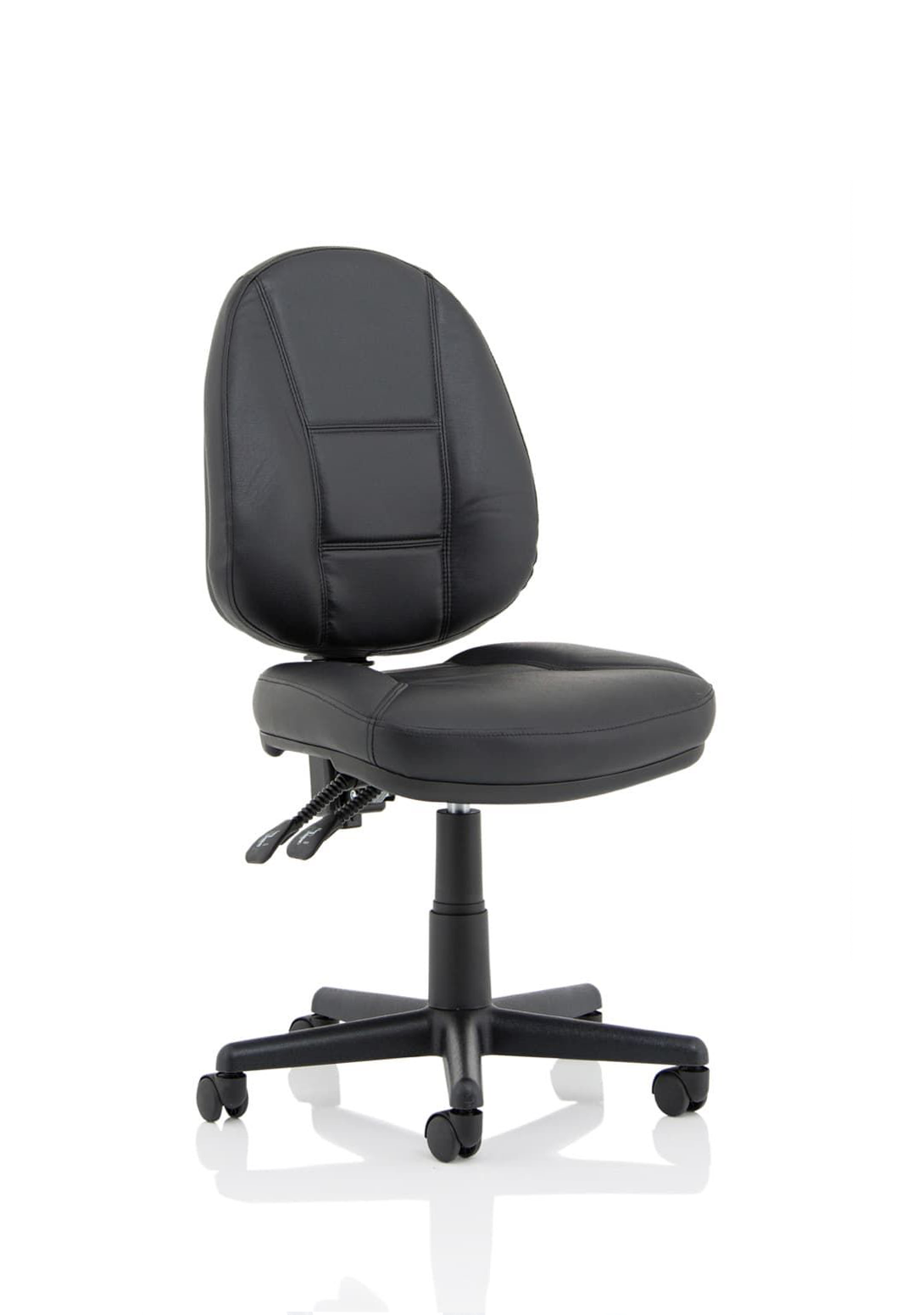 Jackson Black Leather High Back Executive Chair with Height Adjustable Arms