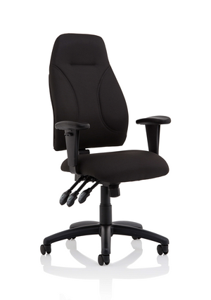 Esme Black Fabric Posture Chair With Height Adjustable Arms Image 2