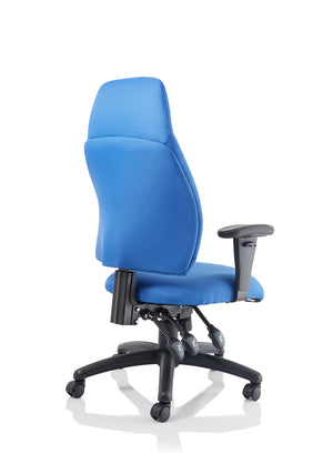 Esme Blue Fabric Posture Chair With Height Adjustable Arms Image 7