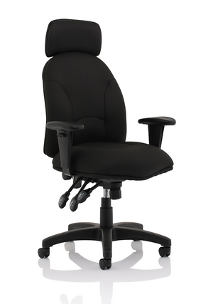 Jet Black Fabric Executive Chair