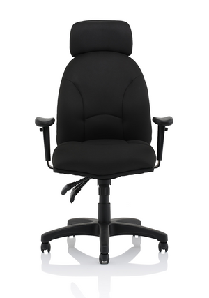 Jet Black Fabric Executive Chair Image 3
