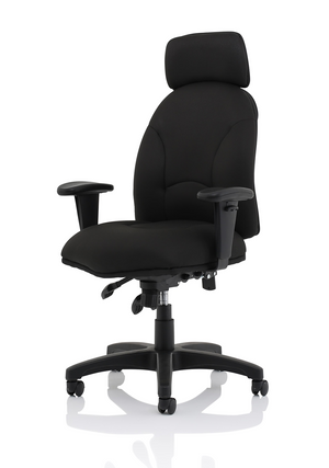 Jet Black Fabric Executive Chair Image 4
