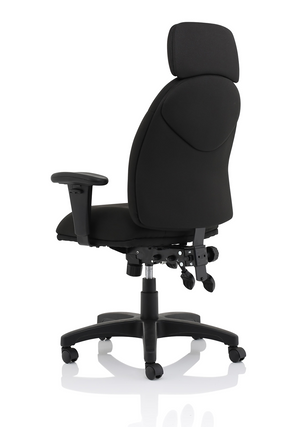 Jet Black Fabric Executive Chair Image 6