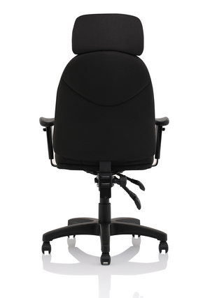 Jet Black Fabric Executive Chair Image 7
