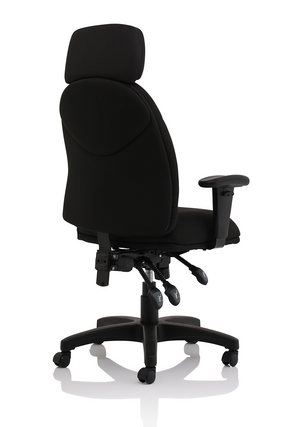 Jet Black Fabric Executive Chair Image 8