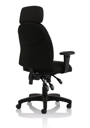 Jet Black Fabric Executive Chair Image 9