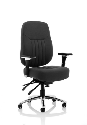 Barcelona Deluxe Black Fabric Operator Chair Image 2