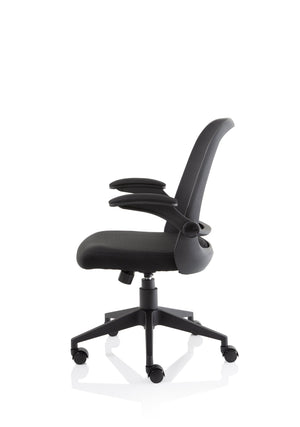 Crew Task Operator Mesh Chair With Folding Arms Image 5