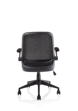 Crew Task Operator Mesh Chair With Folding Arms Image 7