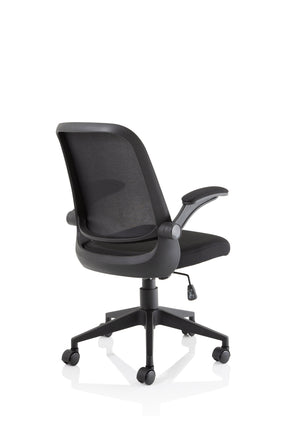 Crew Task Operator Mesh Chair With Folding Arms Image 8