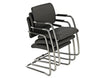 Oq Series Mid Mesh Backrest Stacking Chair  Chrome Frame 4