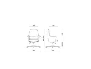 Of Course Meeting Medium Back Office Chair 3 Dimensions