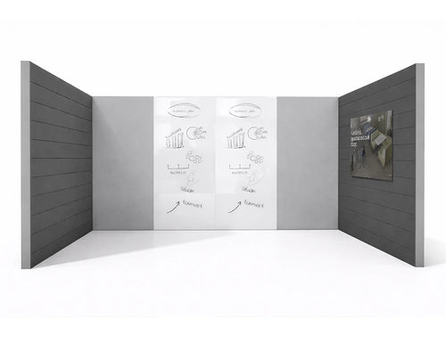 Office Meeting Room with Acoustic Wall Panels and Glassboard