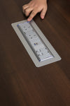 One Touch with 2no UK Fused Sockets White Attached in the Table