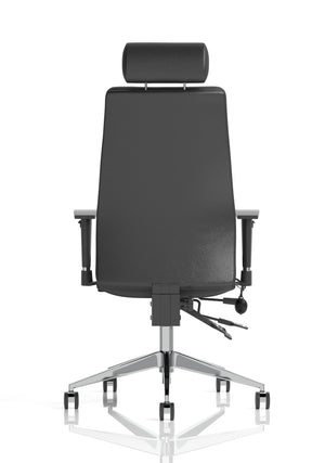 Onyx Ergo Posture Chair Black Fabric Without Headrest With Arms Image 16