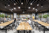 Orte Meeting Room Office Chair with Wooden Table in Lobby Setting
