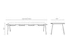 Orte Rectangular Wooden Table Dimensions