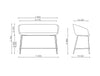 Oxco Small Bench with Footrest Dimensions