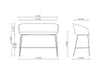 Oxco Small High Bench with Footrest Dimensions