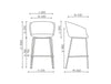 Oxco Small High Stool with Footrest Dimensions