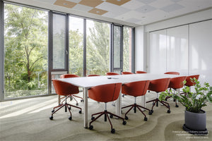 Oxco Small Mobile Chair with Rectangular Table in Meeting Room Setting
