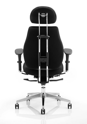 Chiro Plus Ergo Posture Chair Black With Arms With Headrest Image 3