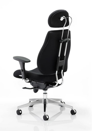 Chiro Plus Ergo Posture Chair Black With Arms With Headrest Image 4