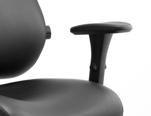 Chiro Plus Ultimate Black Leather With Arms With Headrest Image 9