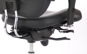 Chiro Plus Ultimate Black Leather With Arms With Headrest Image 16